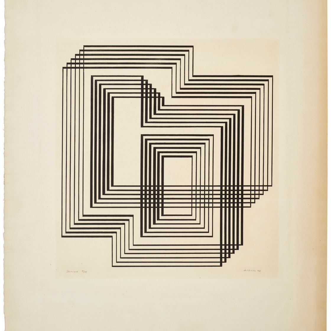 Josef Albers — Святилище, выполненное в графическом тектоническом стиле