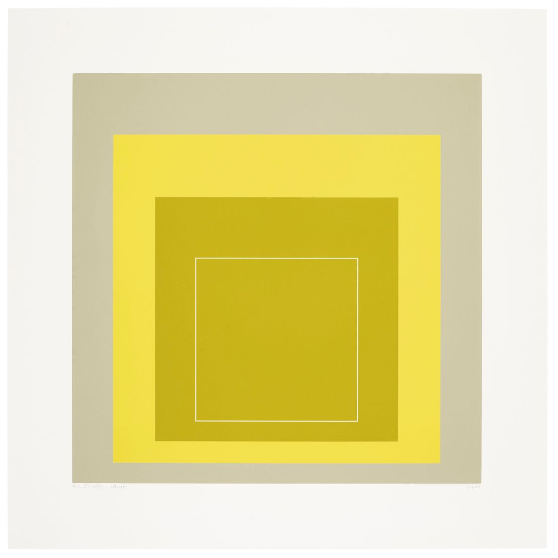 Josef Albers — Квадрат белой линии XVII, из квадратов белой линии