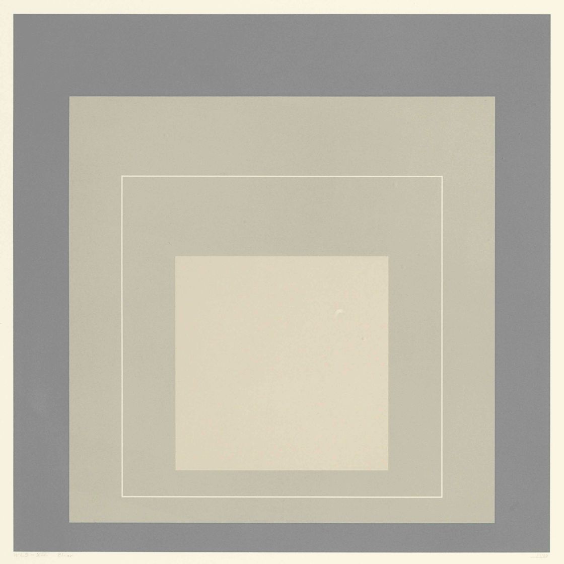 Josef Albers — WLS XIV, из белых линейных квадратов (серия II)