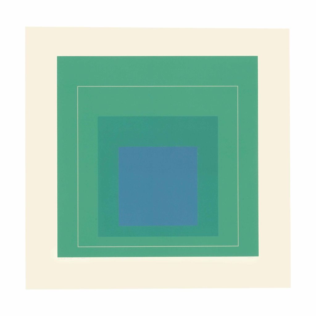 Josef Albers — WSL - III, из белых линейчатых квадратов (серия I)