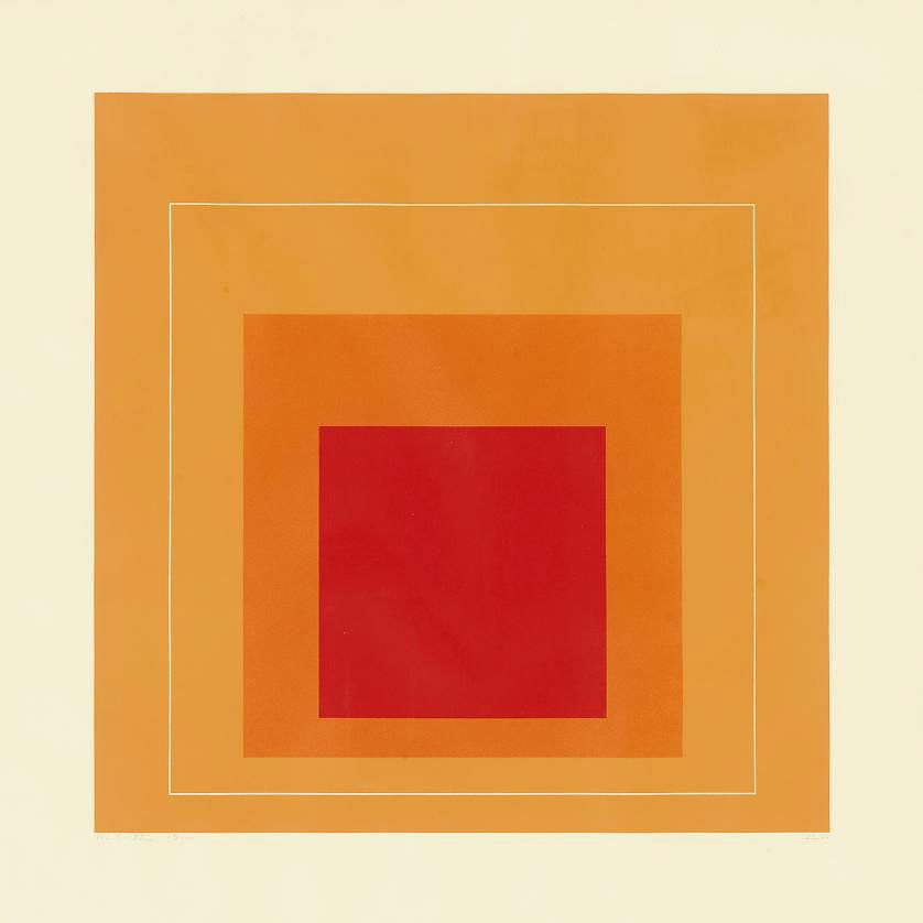 Josef Albers — Квадрат XII с белой линией