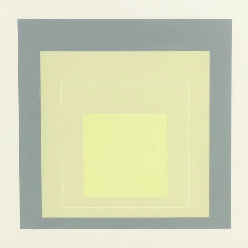 Josef Albers — Белые линейные квадраты VII