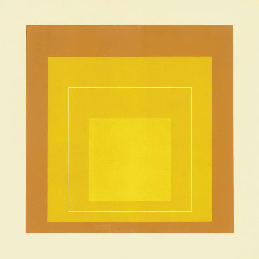 Josef Albers — Белые линейные квадраты X