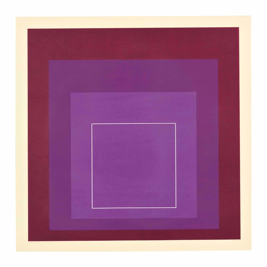 Josef Albers — Квадраты с белыми линиями: один отпечаток