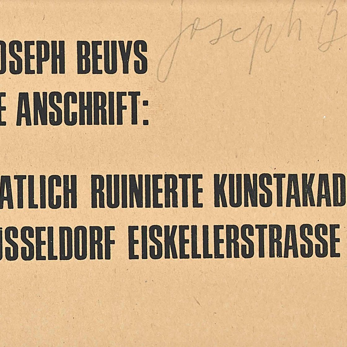 Joseph Beuys — Новый Аншрифт (Новый адрес)
