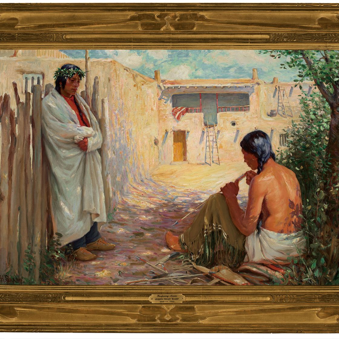 Joseph Henry Sharp — Заточка стрел, изображение 2