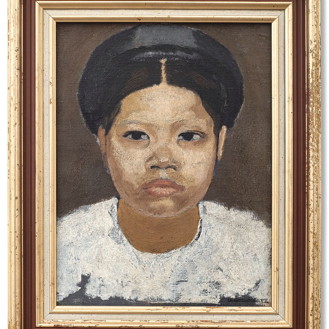 Joseph Inguimberty — Portrait d'une jeune indochinoise (Портрет молодой индокитайской девушки), изображение 2
