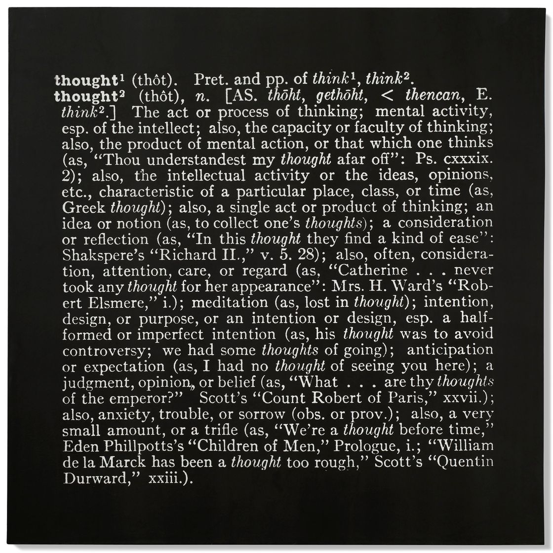Joseph Kosuth — "Под названием (А.А.И.А.И.Я.)" [мысль], изображение 1