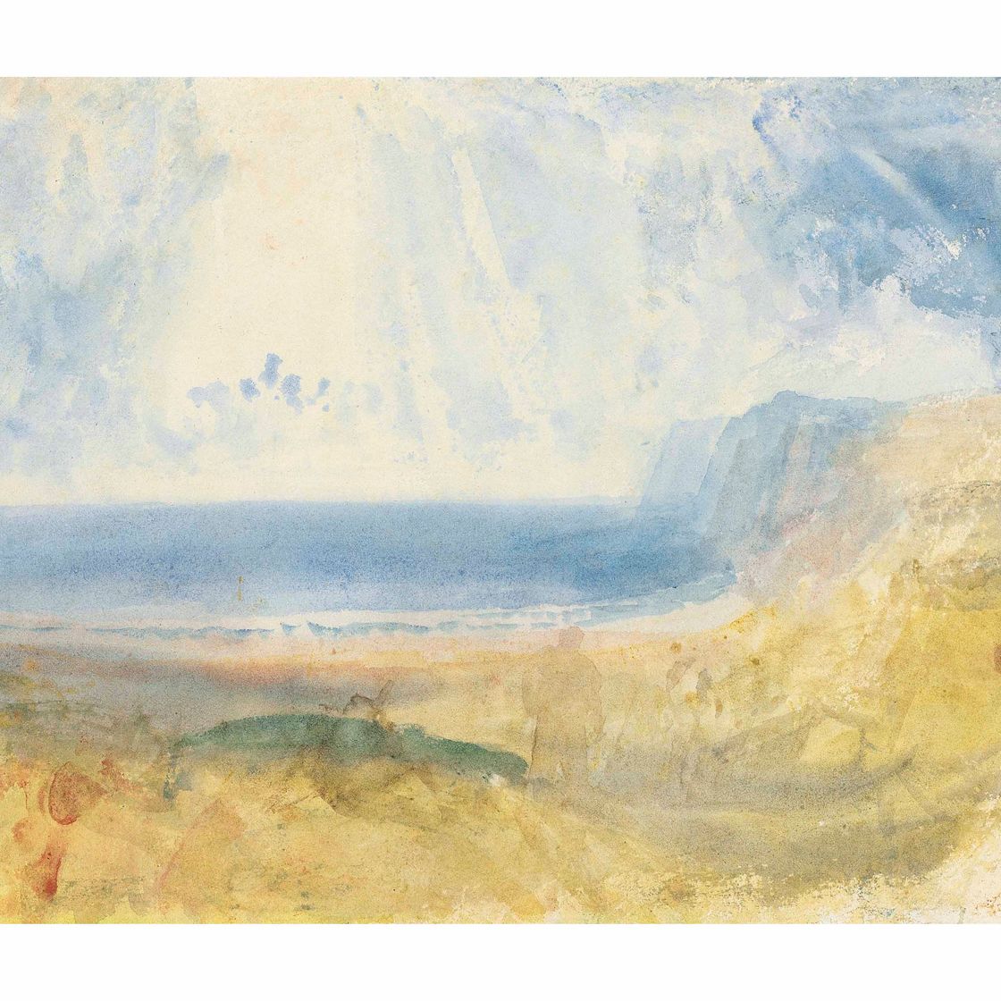 Joseph Mallord William Turner — Цветовое начало: Прибрежный пейзаж с фигурой на переднем плане.