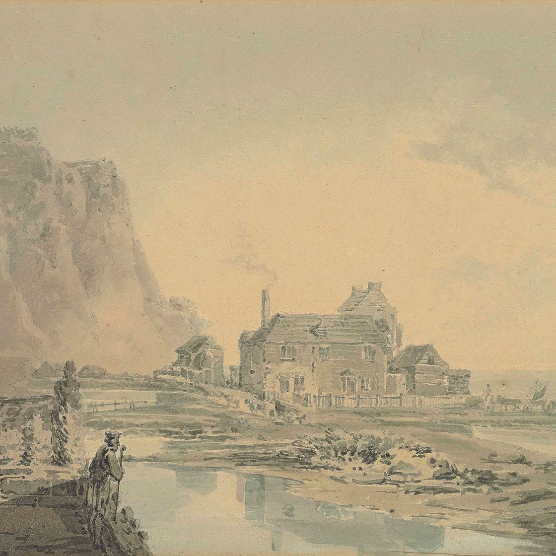Joseph Mallord William Turner — Вид недалеко от Дувра, вероятно, у церкви Святой Маргариты, Клифф