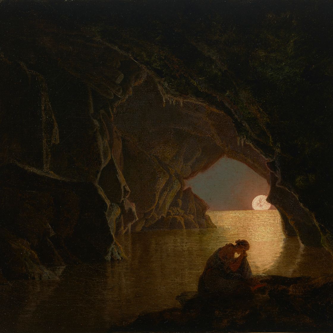 Joseph Wright Of Derby — Грот в Салернском заливе с фигурой Юлии, изображение 1