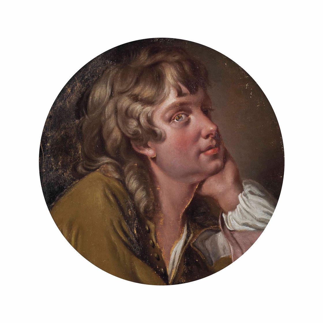 Joseph Wright Of Derby — Портрет маленького мальчика, во весь рост, его голова покоится на правой руке