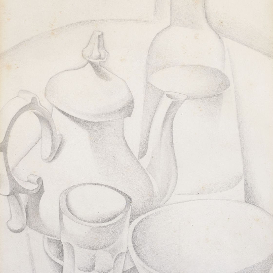 Juan Gris — Смерть природы в театре (прямая сторона); Этюд бутейля (оборотная сторона)