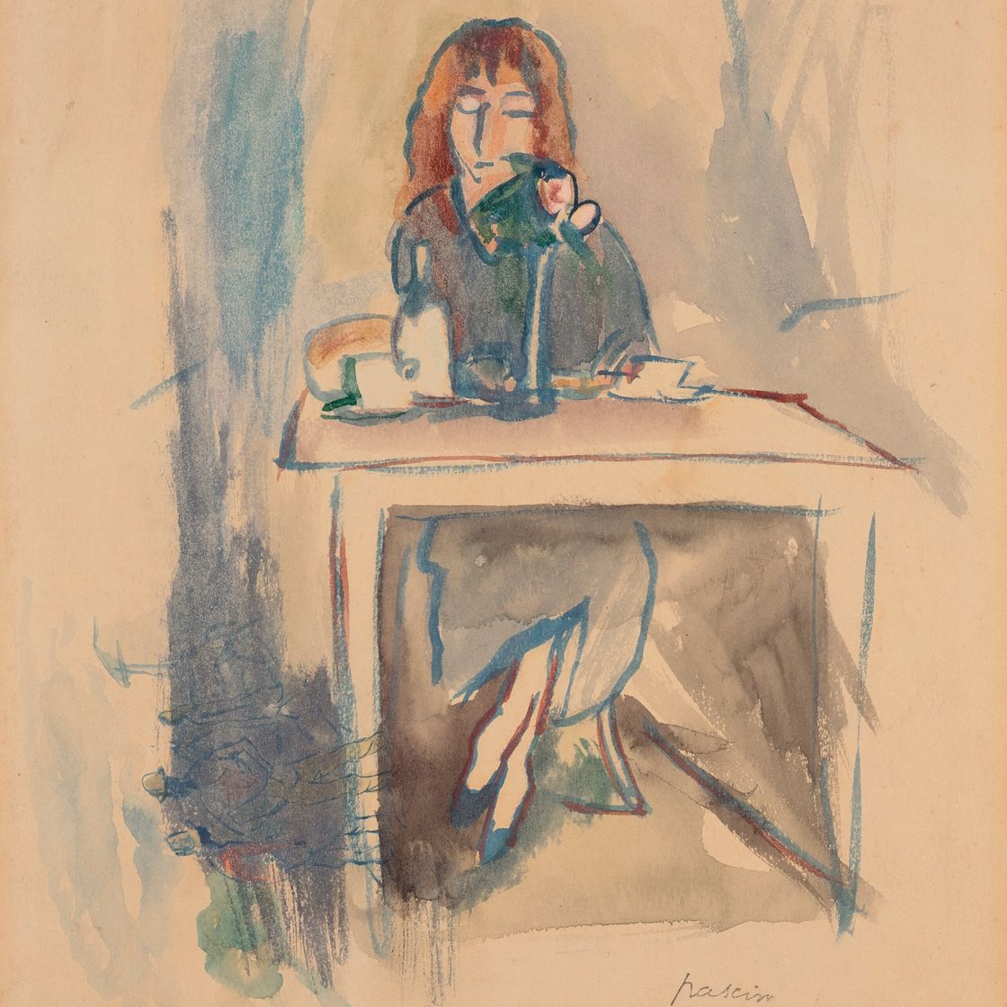 Jules Pascin — (i) Эрмина Давид в голубом халате (ii) Женщина по призванию (iii) Эмиль Гансо и его друзья, изображение 1