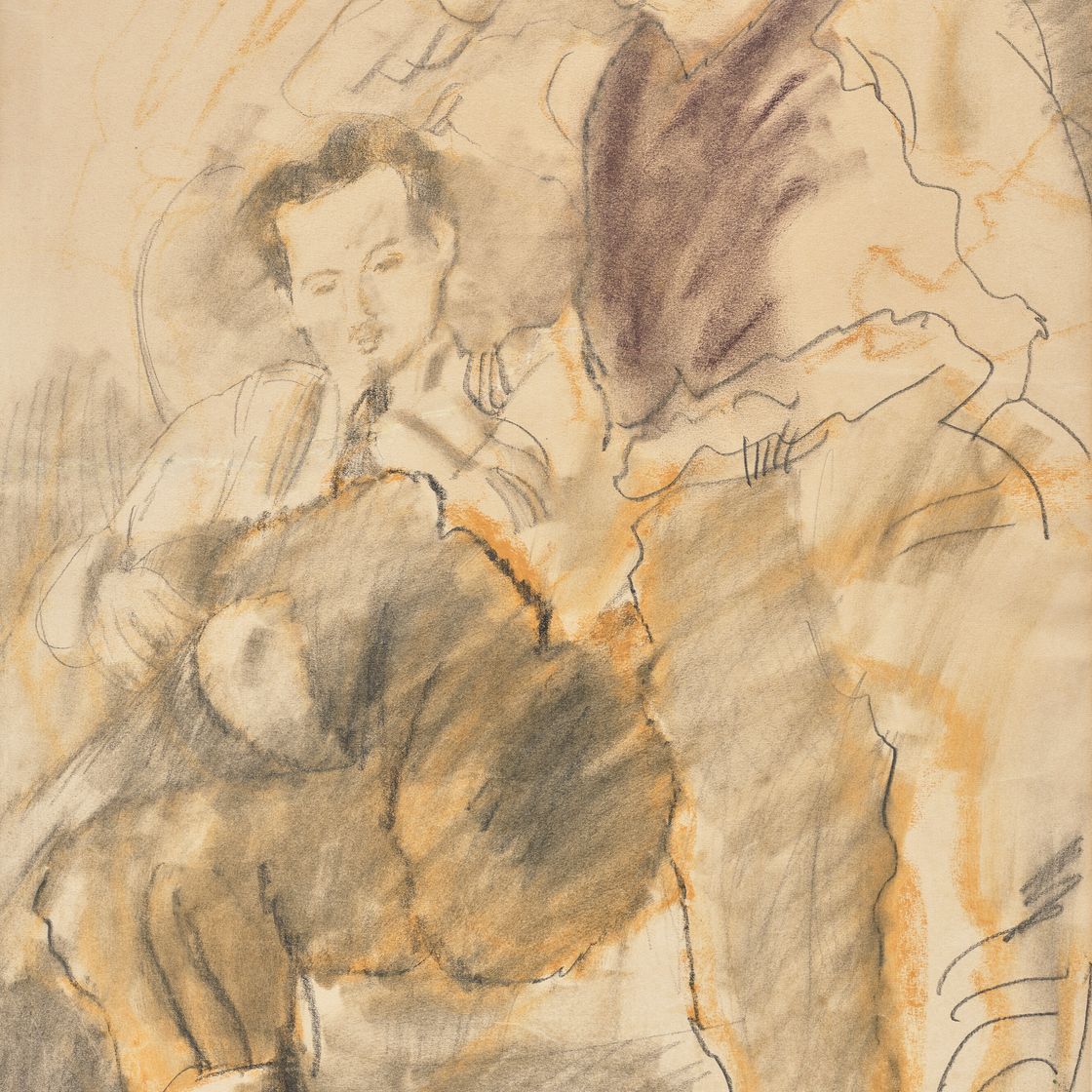 Jules Pascin — (i) Эрмина Давид в голубом халате (ii) Женщина по призванию (iii) Эмиль Гансо и его друзья, изображение 3