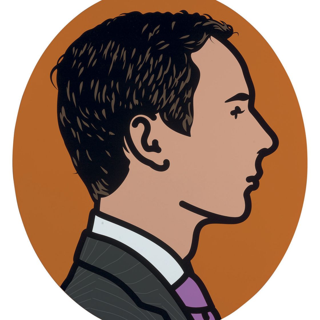 Julian Opie — Разъем, принтер, правый профиль 2007