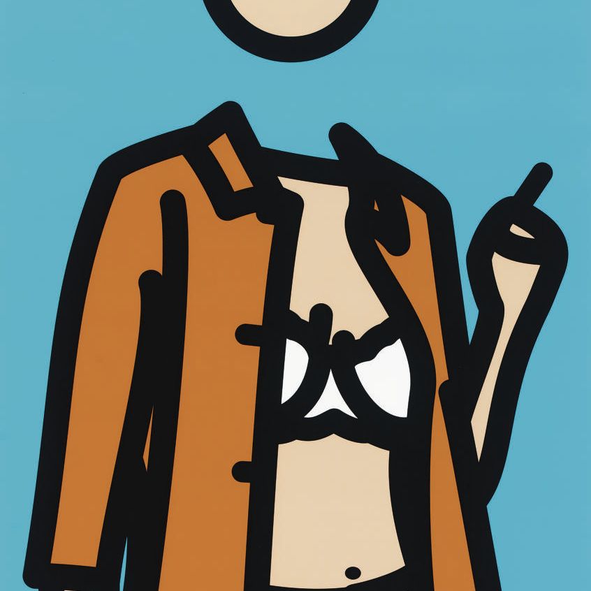 Julian Opie — Рут с сигаретой, от Рут с сигаретой