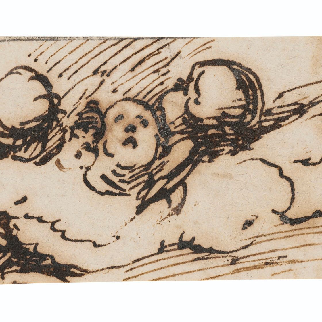 Jusepe de Ribera — Шесть херувимов в облаках