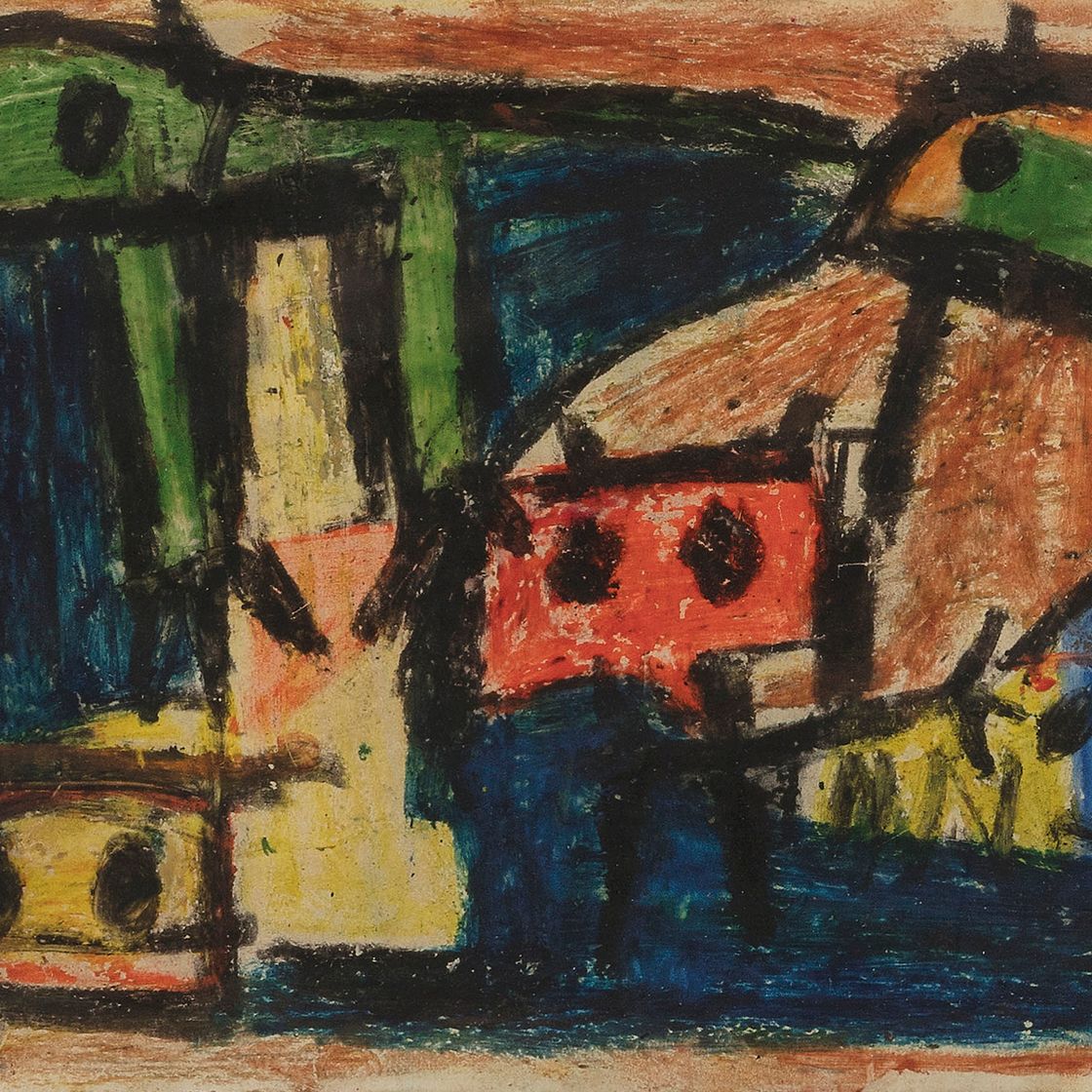 Karel Appel — Без названия (Допрашивающие дети)