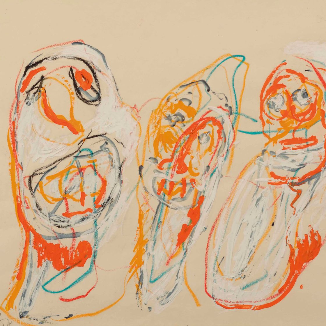 Karel Appel — Трое клоунов - три клоуна