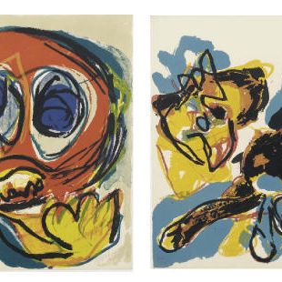 Karel Appel — Берт Ширбек, человек, изображающий зверя, Амстердам, Безиге-Бий, около 1963 года.