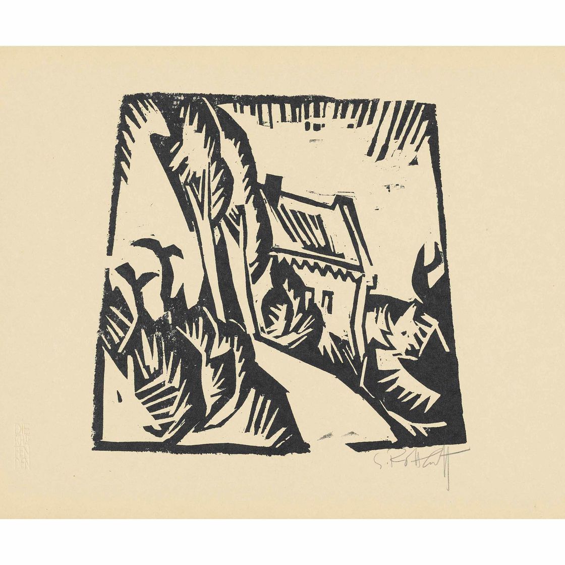 Karl Schmidt-Rottluff — Гостевой дом в Паппельне (Земельное общество)