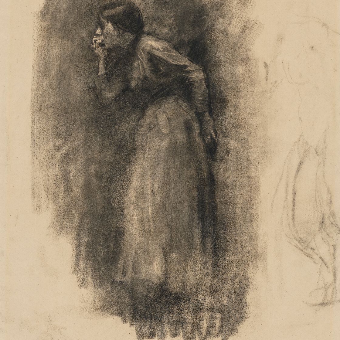 Käthe Kollwitz — Молодая женщина, начальные звенья, изображение 1