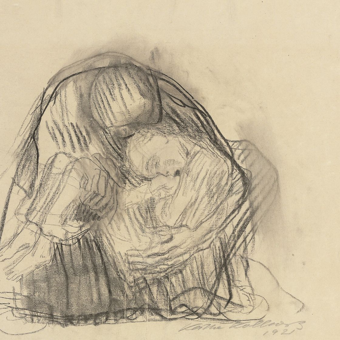 Käthe Kollwitz — Тод мит Фрау им Шосс