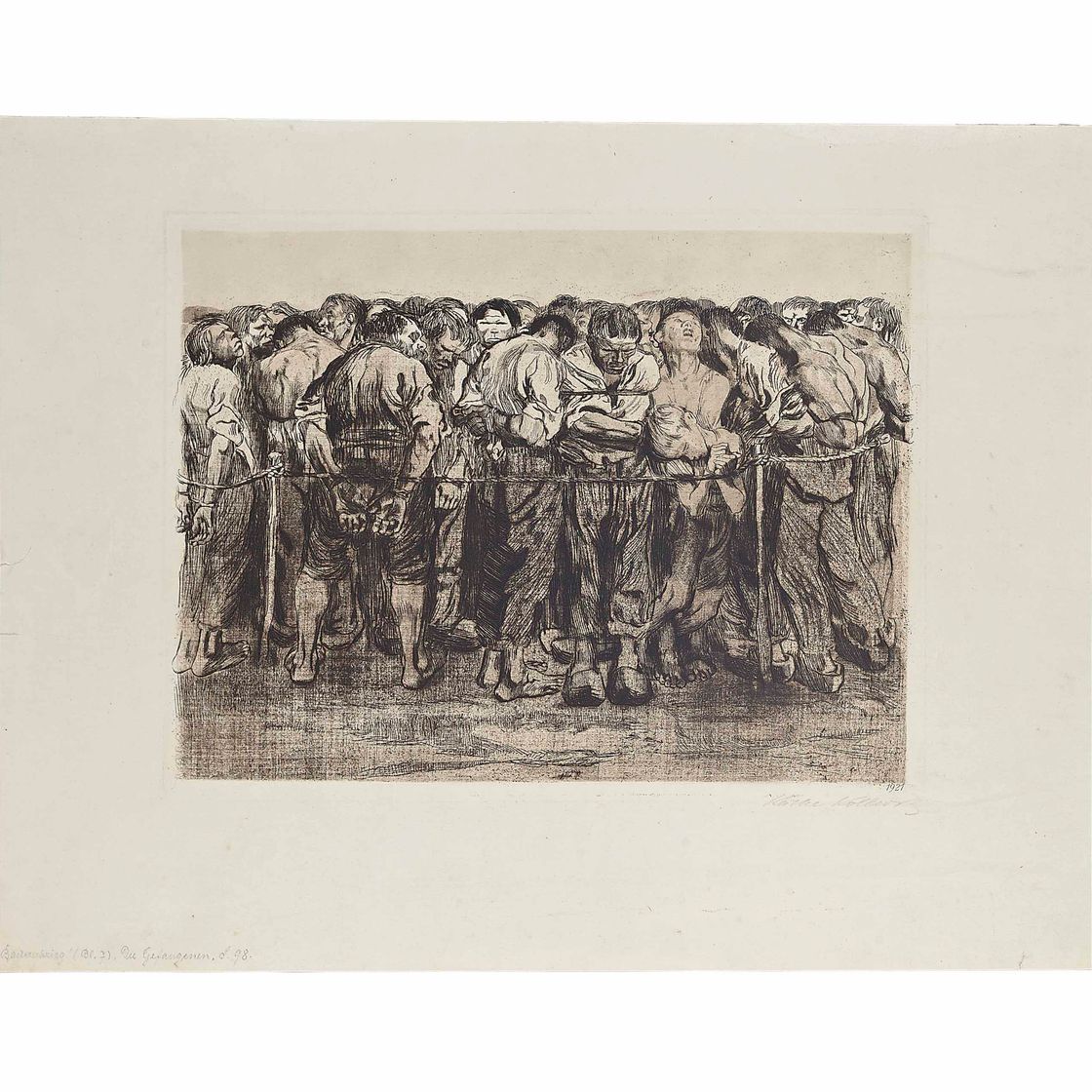 Käthe Kollwitz — Die Gefangenen, от: Бауэрнкриг