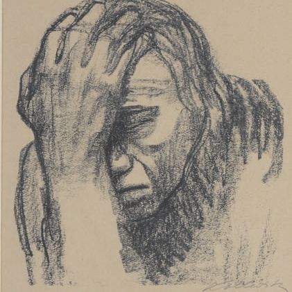 Käthe Kollwitz — Молодая женщина (фон дем Кнезебек, 161 и Клипштейн, 146)