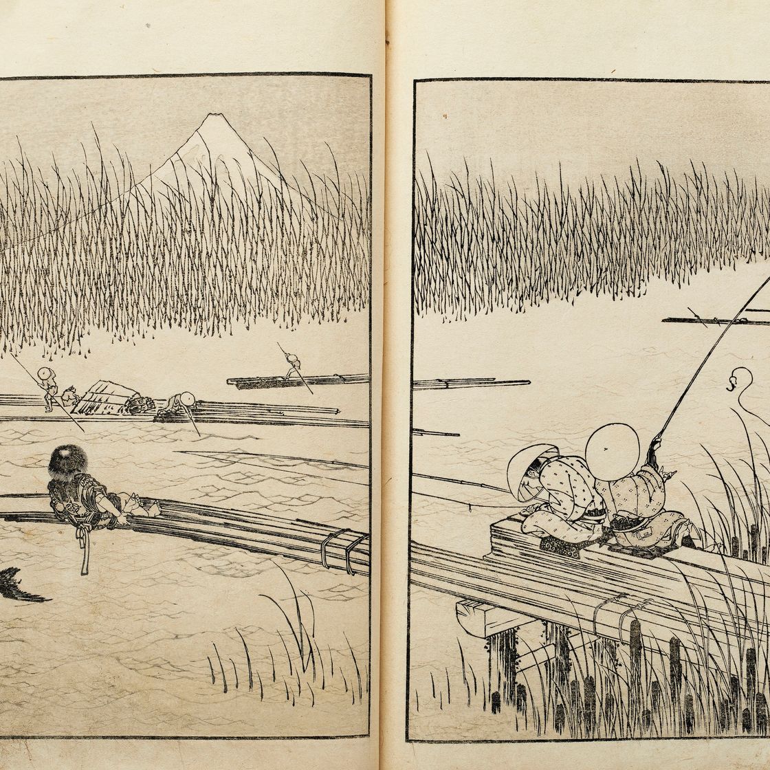 Katsushika Hokusai — Фугаку хяккэй ("Сто видов горы Фудзи"), 1834-35; ок. 1849 (том 3), изображение 2