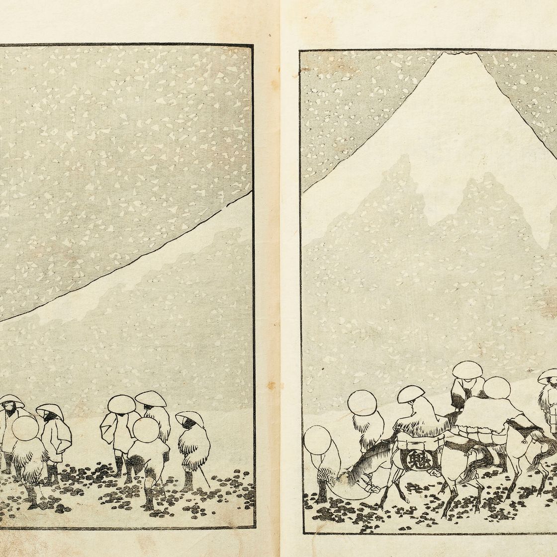 Katsushika Hokusai — Фугаку хяккэй ("Сто видов горы Фудзи"), 1834-35; ок. 1849 (том 3), изображение 5