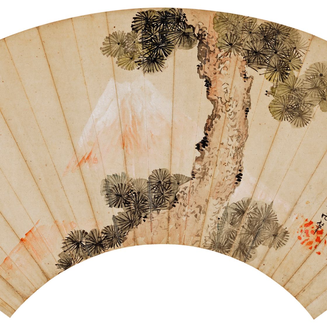Katsushika Hokusai — Красная Фудзи и сосна, изображение 1
