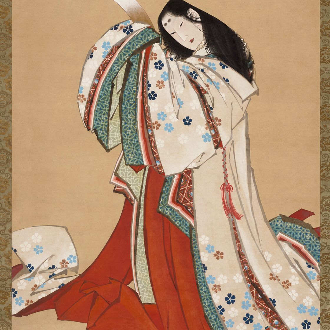 Katsushika Hokusai — Оно-но Комачи, призывающий дождь (Амагои Комачи), середина 1810-х годов