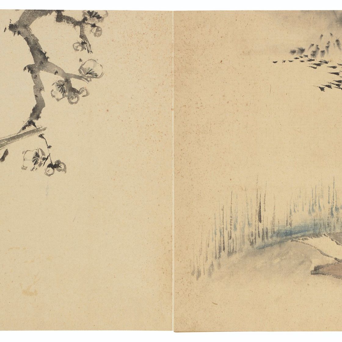 Katsushika Hokusai — Рисунки цветов, птиц и фигур, изображение 6