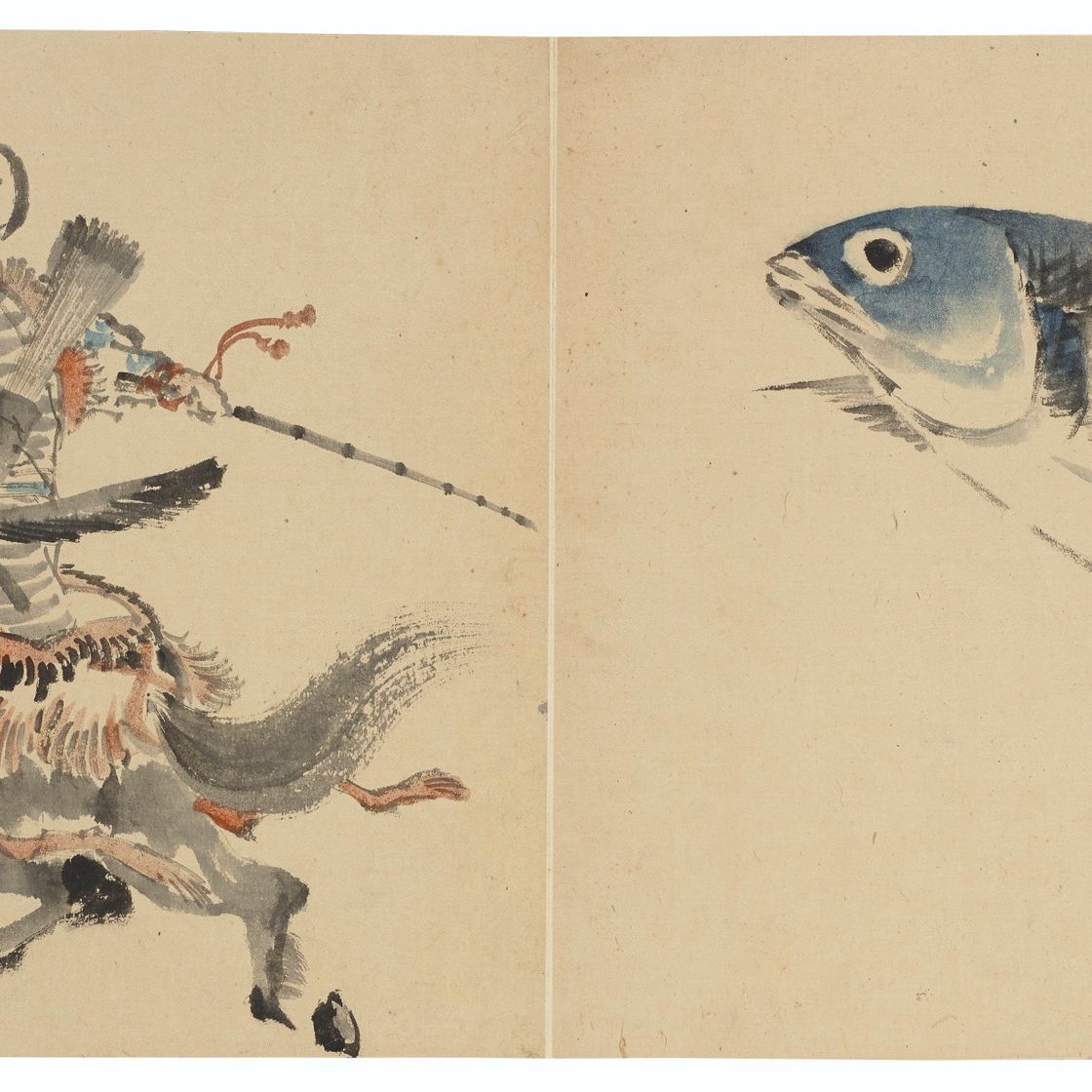 Katsushika Hokusai — Рисунки цветов, птиц и фигур, изображение 7