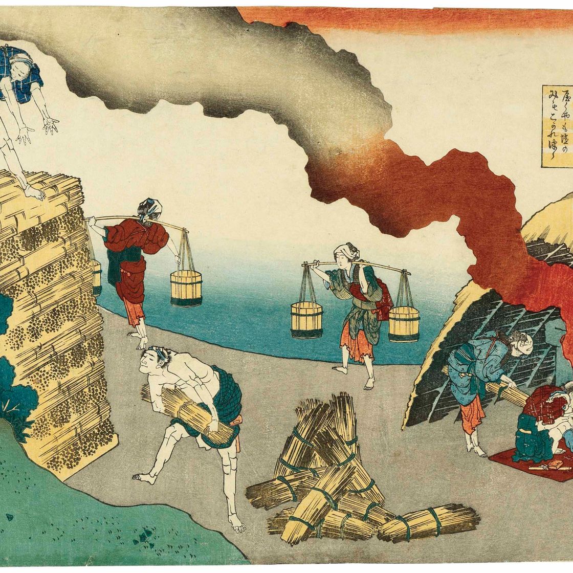 Katsushika Hokusai — ГОНЧУНАГОН САДАЙЕ [ ТЭЙКА ], ИЗ СЕРИИ "ХЯКУНИН ИССЮ УБА ГА ЭТОКИ" ("СТО СТИХОТВОРЕНИЙ, РАССКАЗАННЫХ МЕДСЕСТРОЙ")