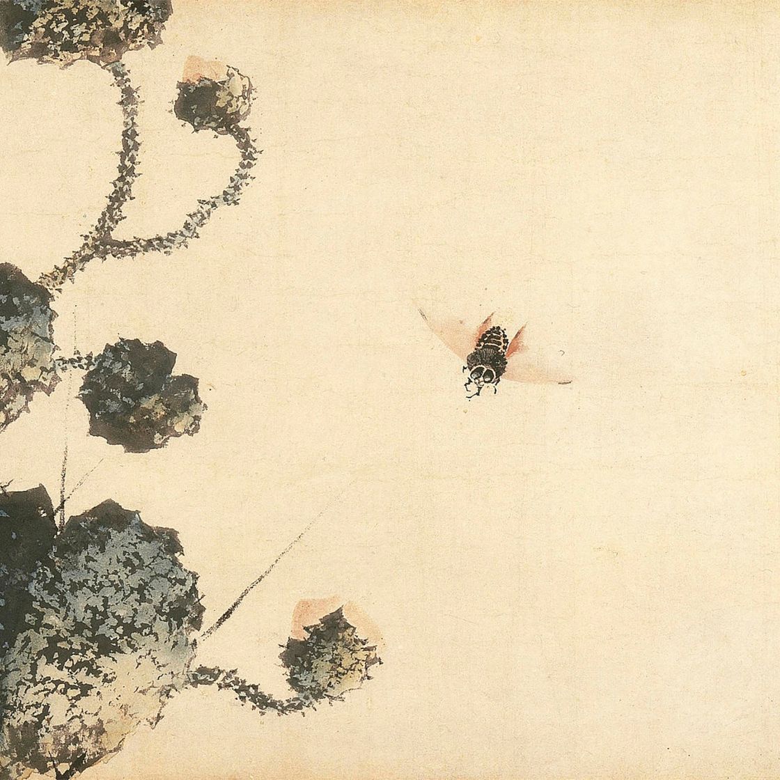 Katsushika Hokusai — Слепень и колючая водяная лилия