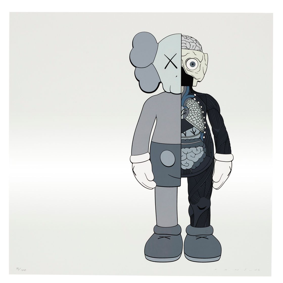 KAWS — ПРЕПАРИРОВАННЫЙ КОМПАНЬОН (СЕРЫЙ)