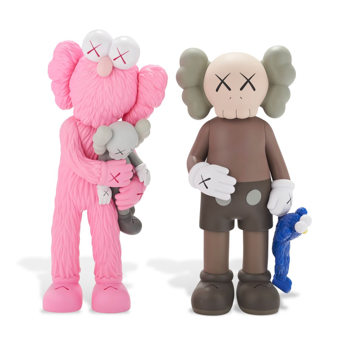 KAWS — БЕРИ (РОЗОВЫЙ) и ДЕЛИСЬ (КОРИЧНЕВЫЙ)