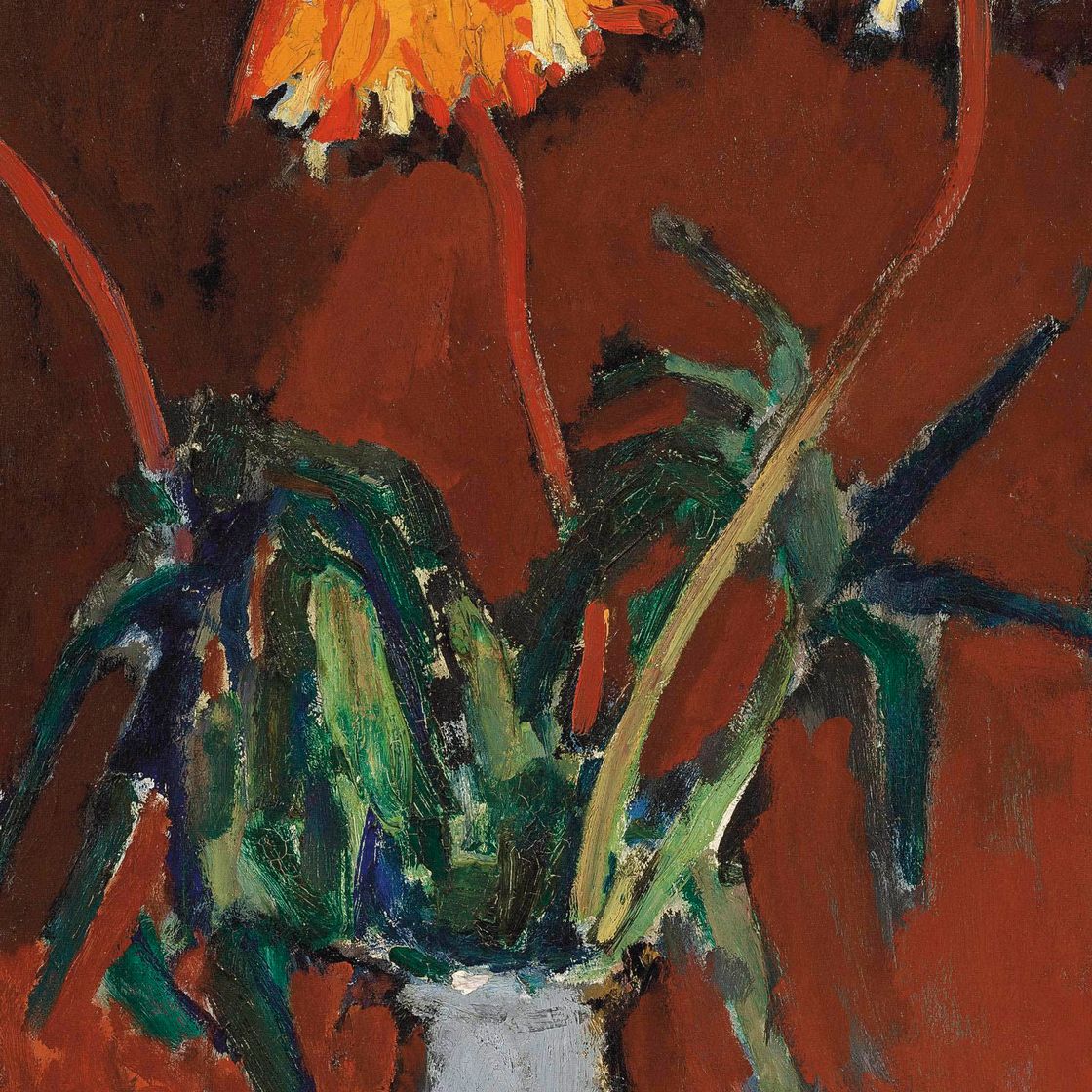 Kees van Dongen — Цветы, танцующие в голубой вазе