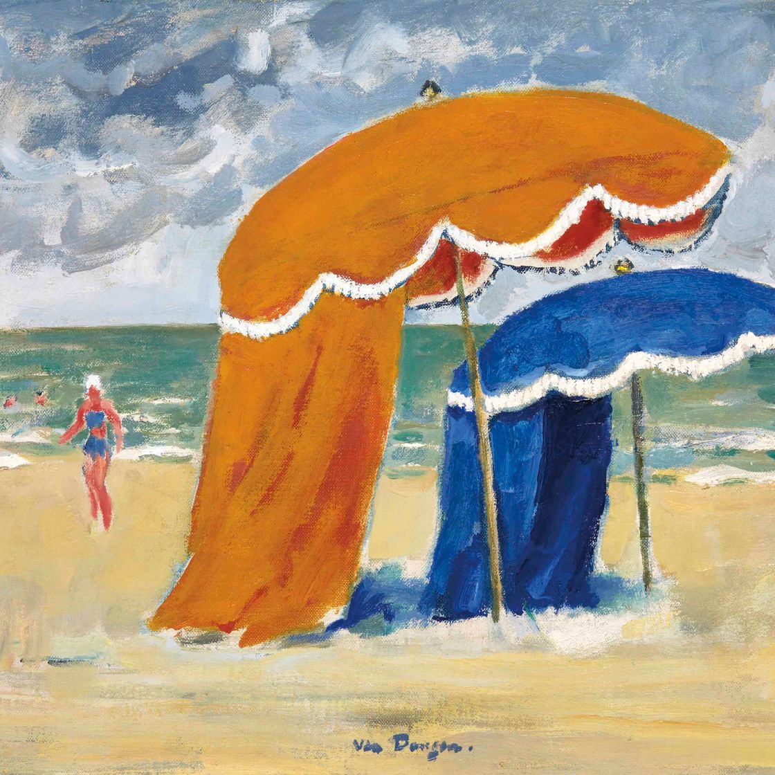 Kees van Dongen — Зонтики в Довиле