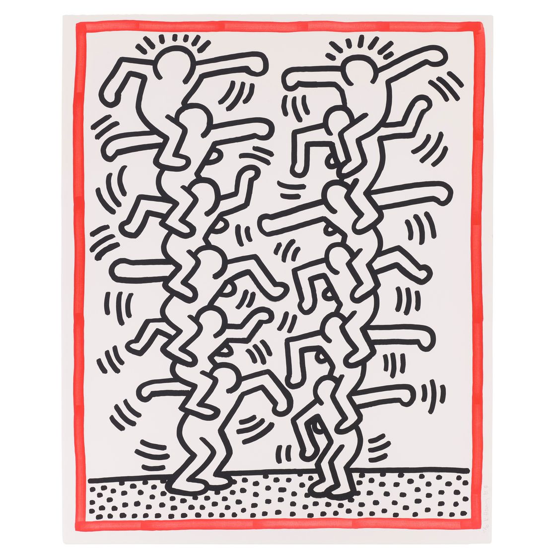 Keith Haring — Без названия, с трех литографий