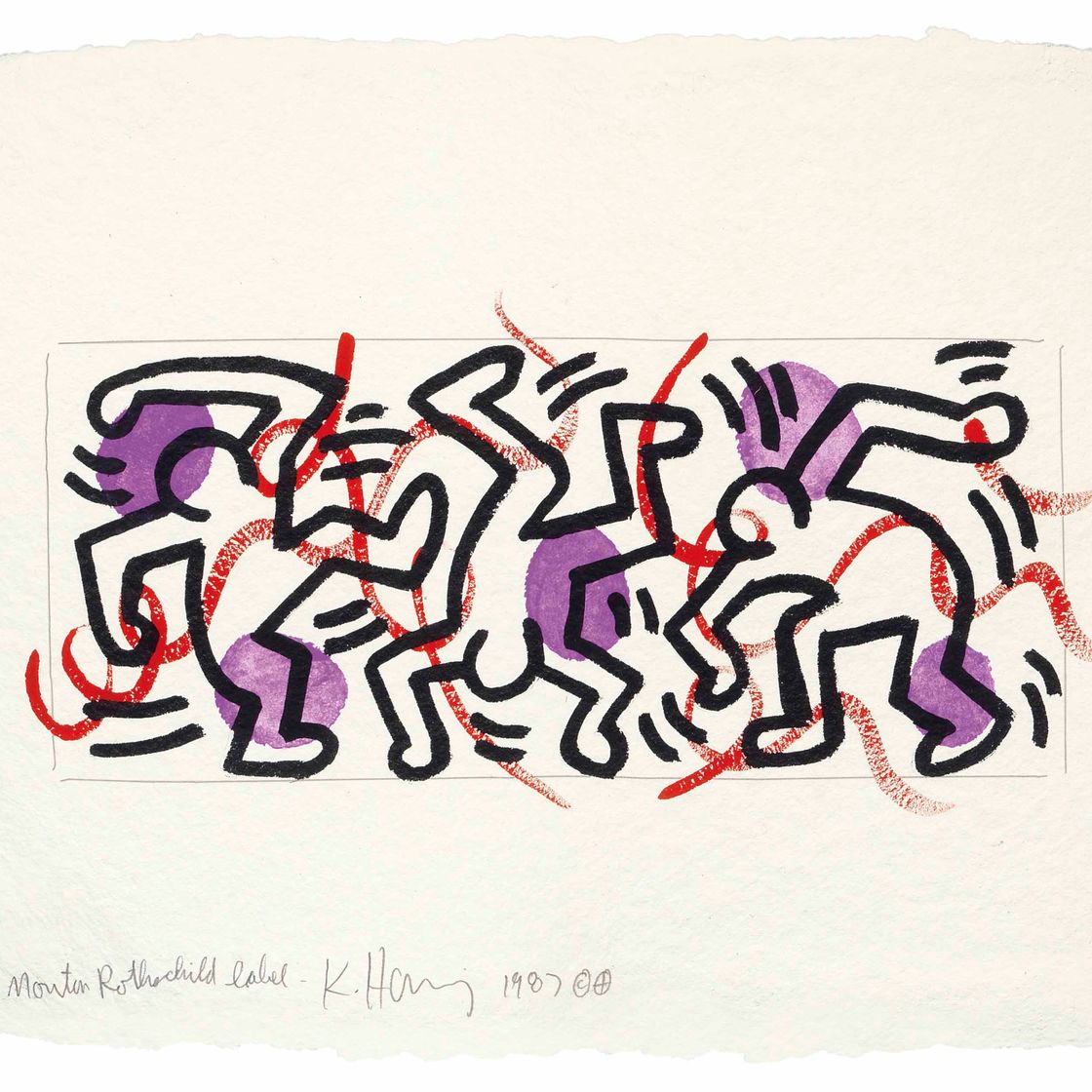 Keith Haring — Этикетка Mouton Rothschild