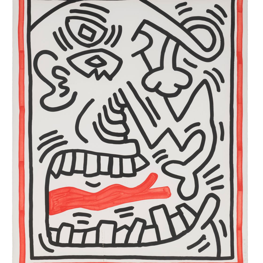 Keith Haring — Без названия, с трех литографий