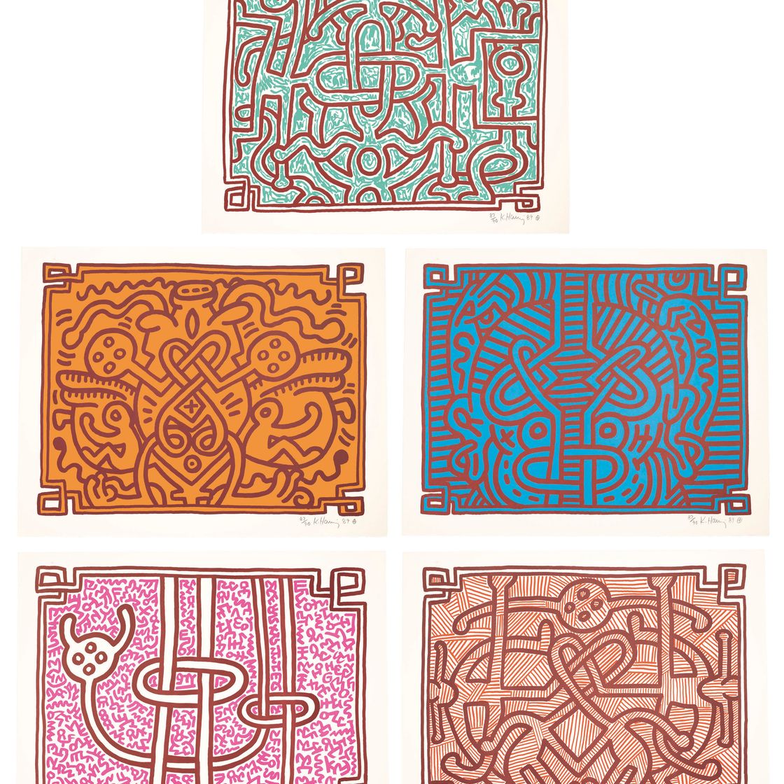 Keith Haring — Шоколадный Будда 1-5, изображение 1