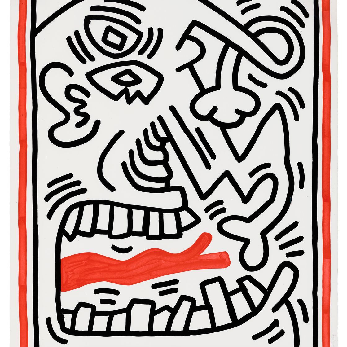Keith Haring — Без названия, с трех литографий