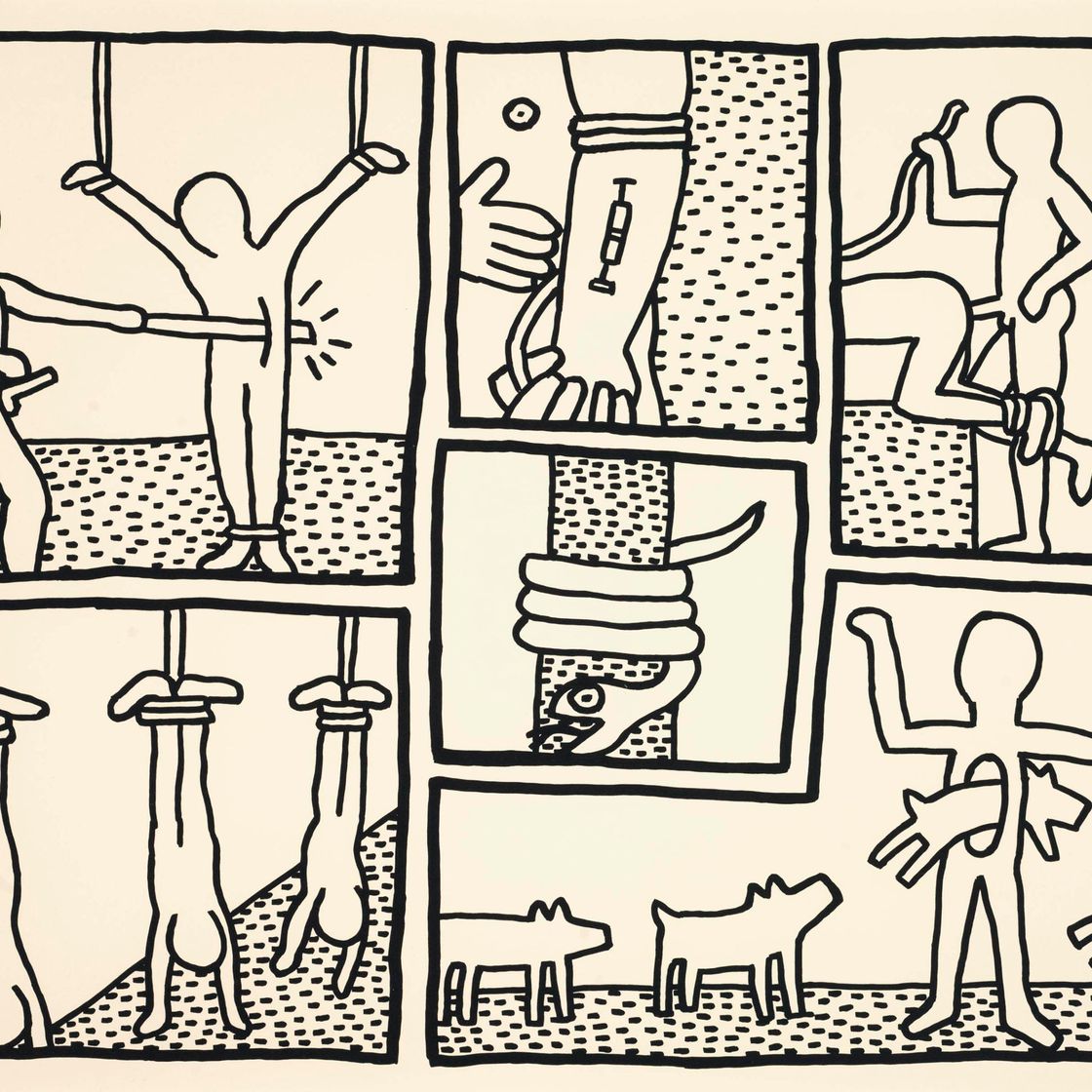 Keith Haring — Чертежи-схемы : одна пластина (L. стр. 177)
