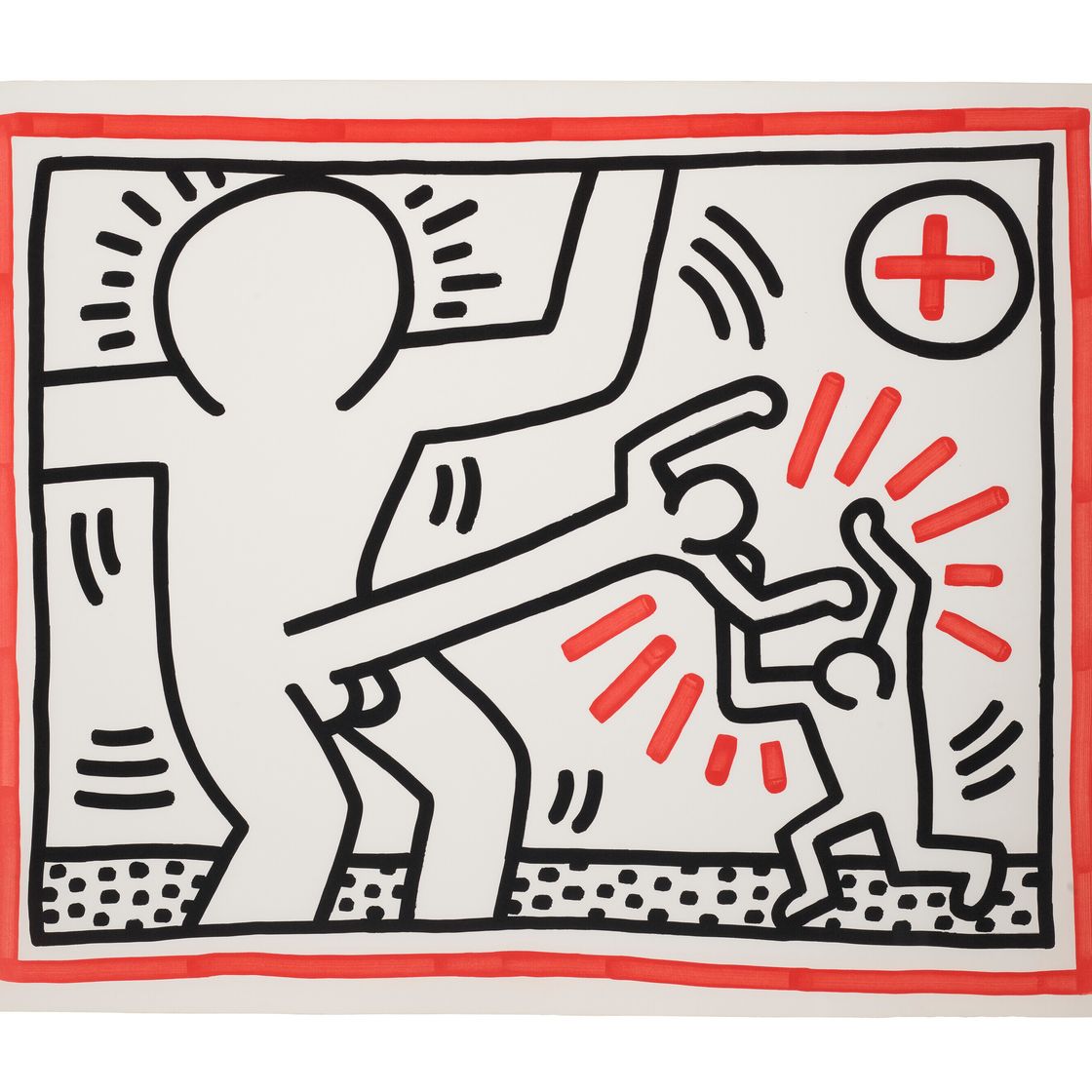 Keith Haring — Три литографии: одна гравюра, изображение 1