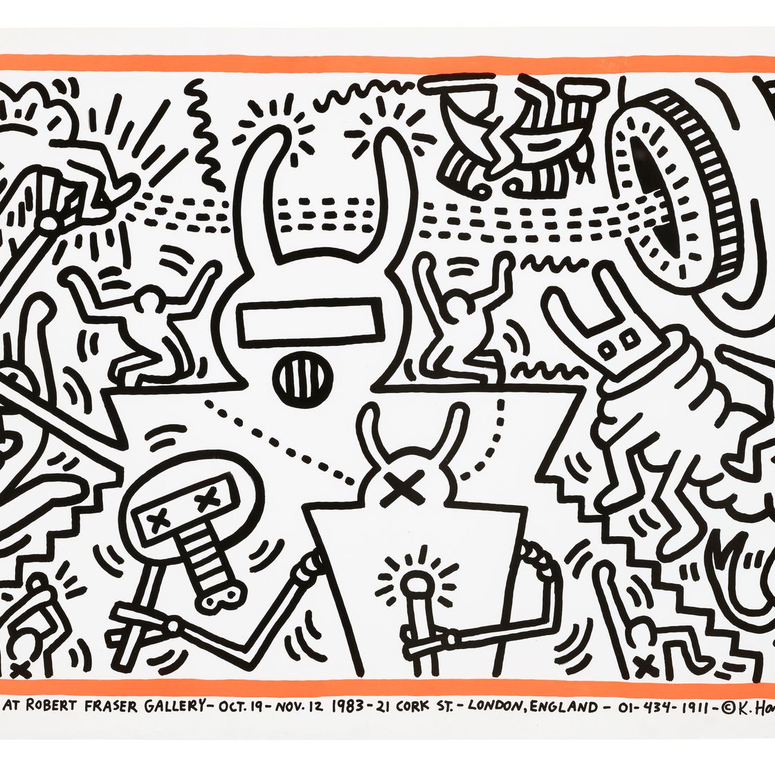 Keith Haring — Кит Харинг в галерее Роберта Фрейзера, 19 октября - 12 ноября 1981, изображение 1